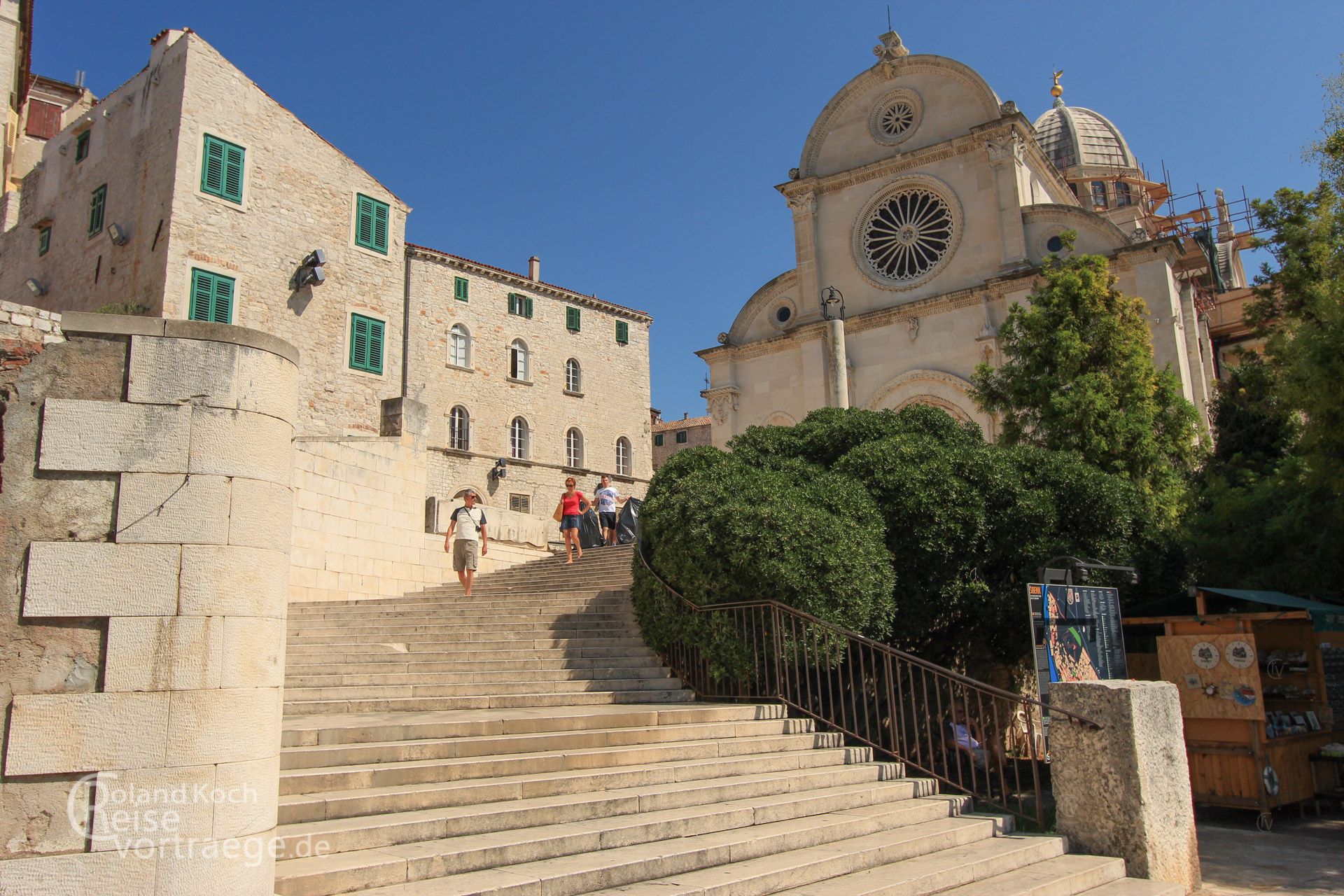 Gothic cathedral in the old town of Sibenik